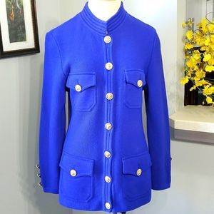 WORLDLY things by Styltricot, Royal blue 100% wool made in Italy sweater. Sz 10